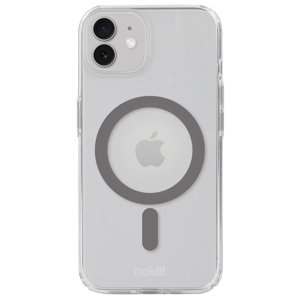 Holdit iPhone 12 / 12 Pro MagSafe Cover - Transparent / Space Grey