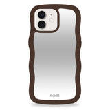 Holdit iPhone 15 / 14 / 13 Wavy Cover - Chocolate  / Mirror