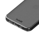 iPhone 12 / 12 Pro Holdit Glitter Mobil Cover - Sort