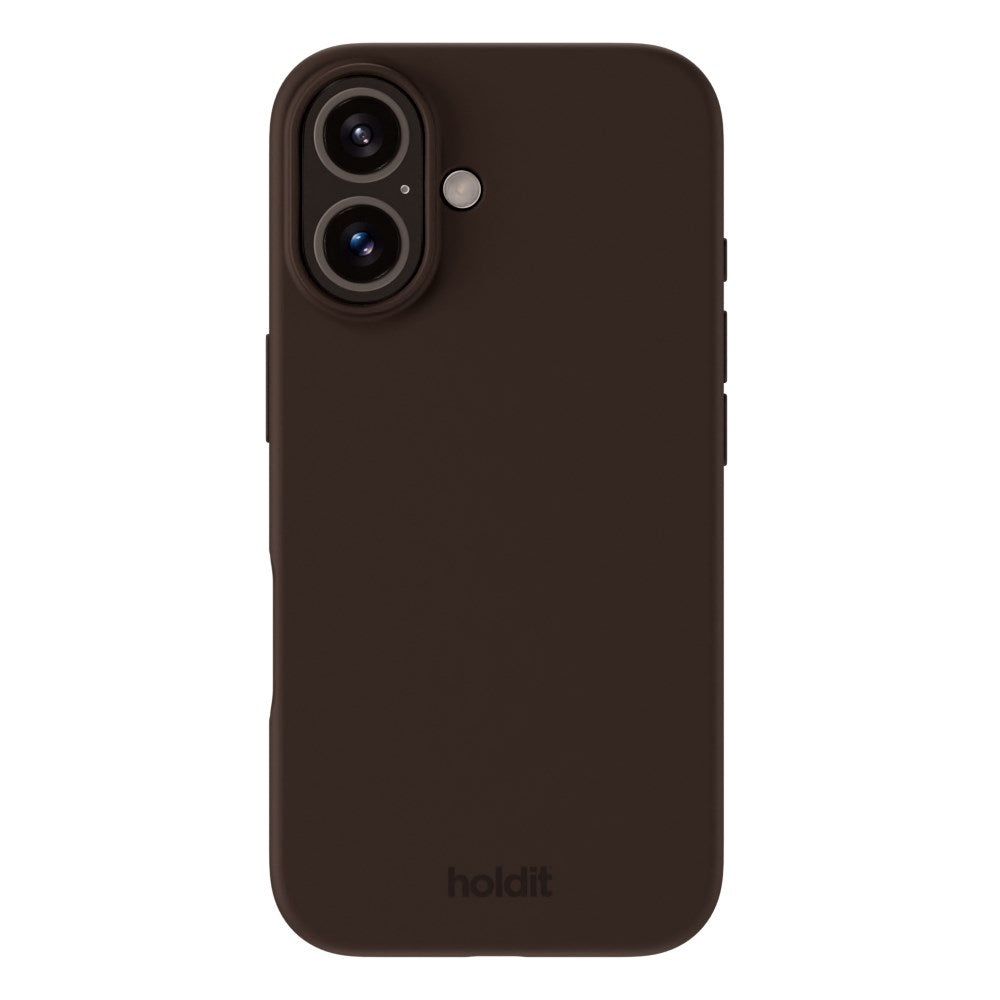 Holdit iPhone 16 Soft Touch Silikone Cover - Chocolate