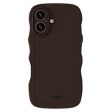 Holdit iPhone 16 Wavy Cover - Chocolate