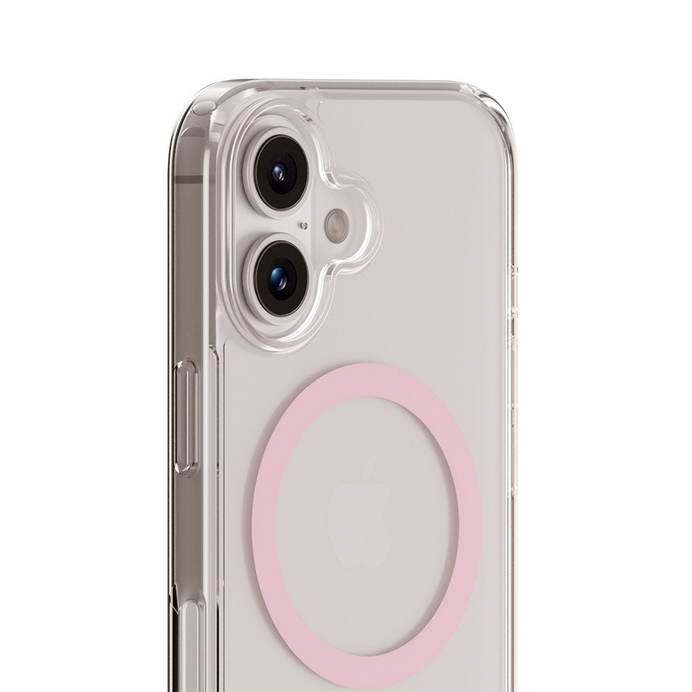 Holdit iPhone 16 MagSafe Cover - Transparent / Pink