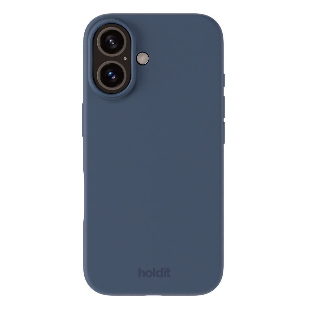 Holdit iPhone 16 Soft Touch Silikone Cover - Pacific Blue