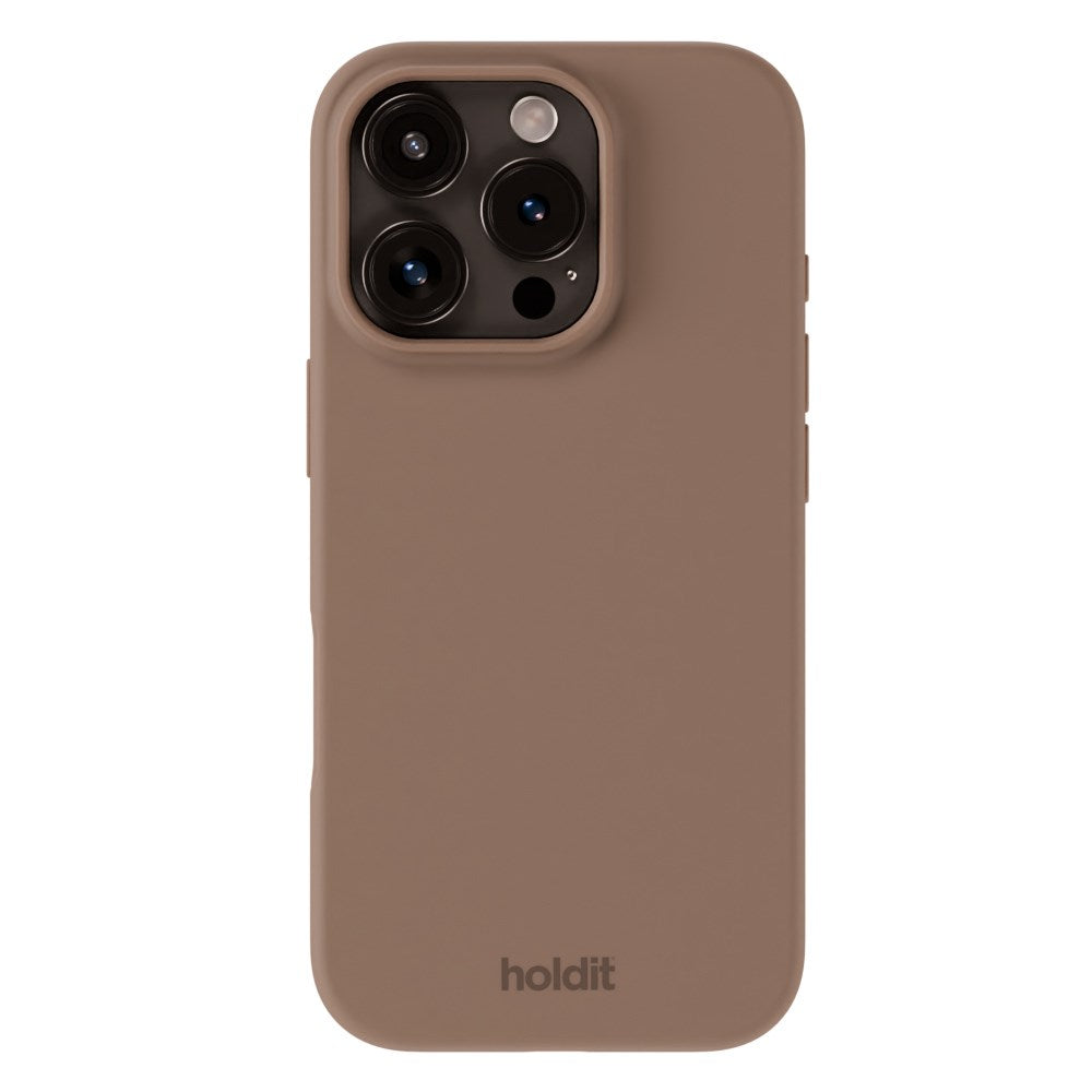 Holdit iPhone 16 Pro Soft Touch Silikone Cover - Mocha Brown