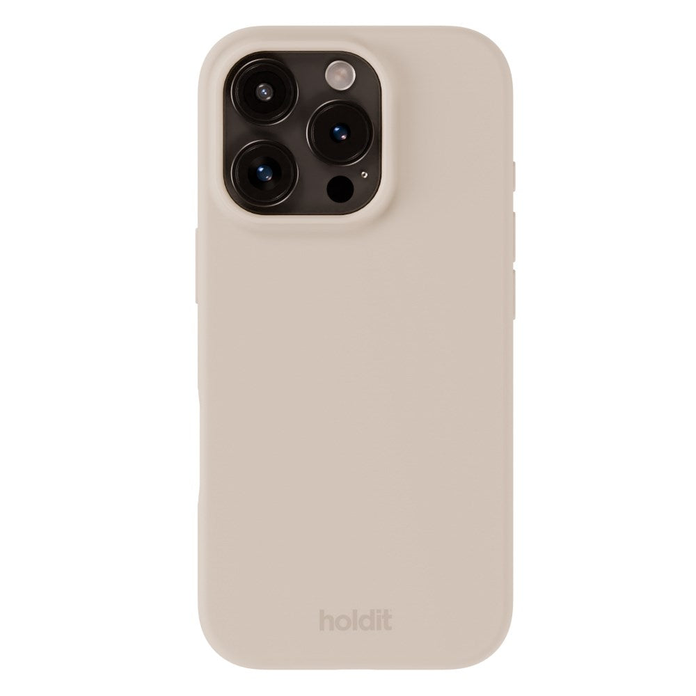 Holdit iPhone 16 Pro Soft Touch Silikone Cover - Light Beige