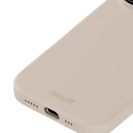 Holdit iPhone 16 Pro Soft Touch Silikone Cover - Light Beige