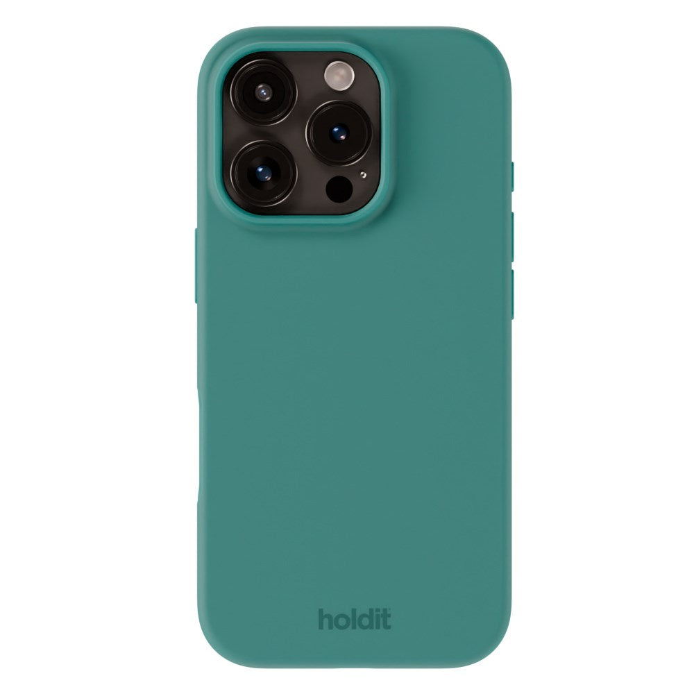 Holdit iPhone 16 Pro Soft Touch Silikone Cover - Moss Green