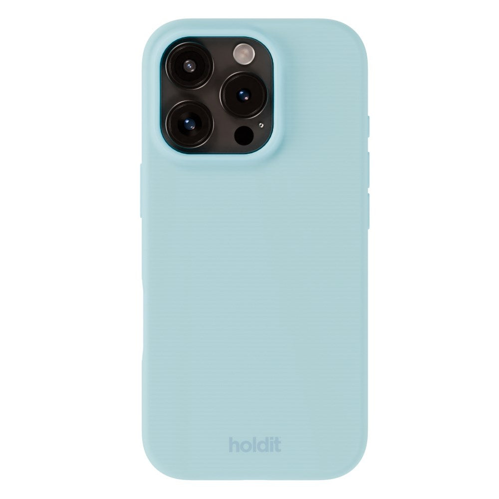 Holdit iPhone 16 Pro Soft Touch Silikone Cover - Mineral Blue