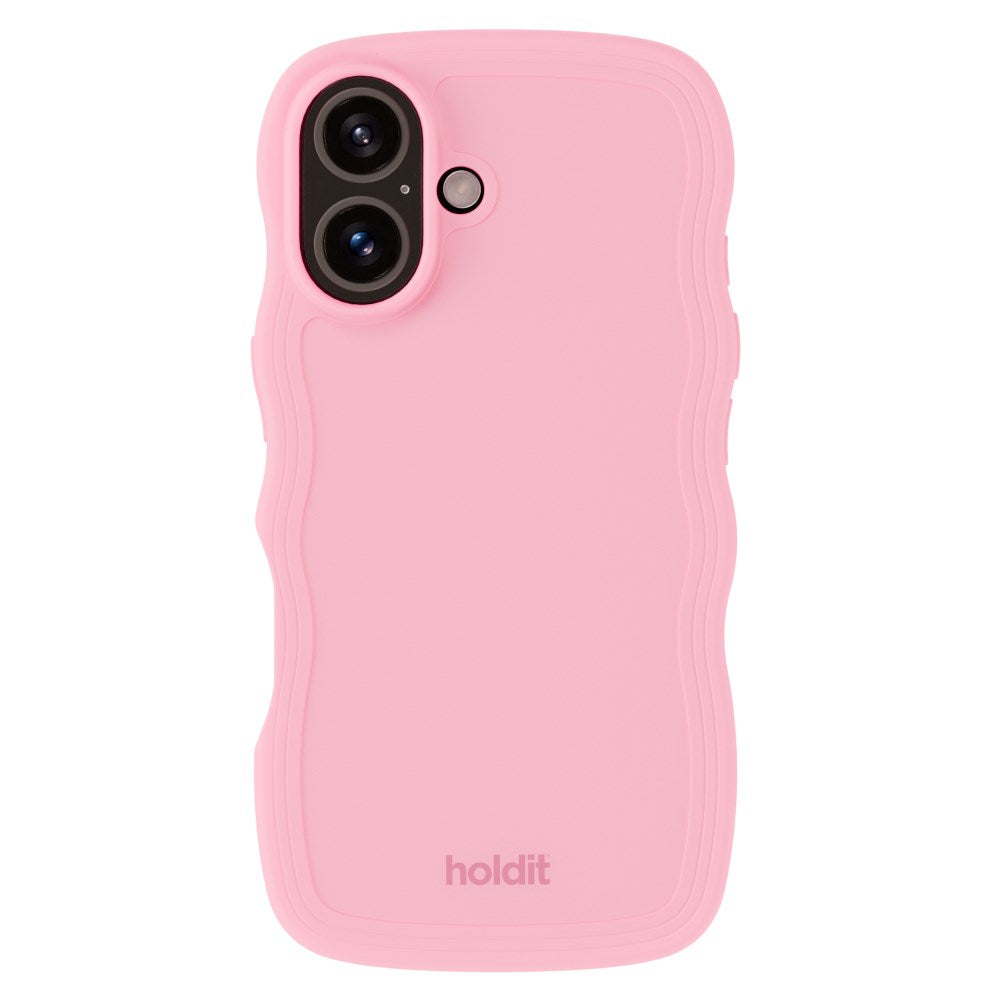 Holdit iPhone 16 Wavy Cover - Pink