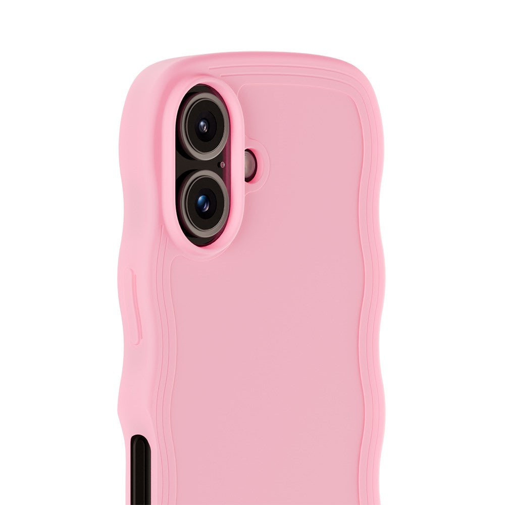 Holdit iPhone 16 Wavy Cover - Pink