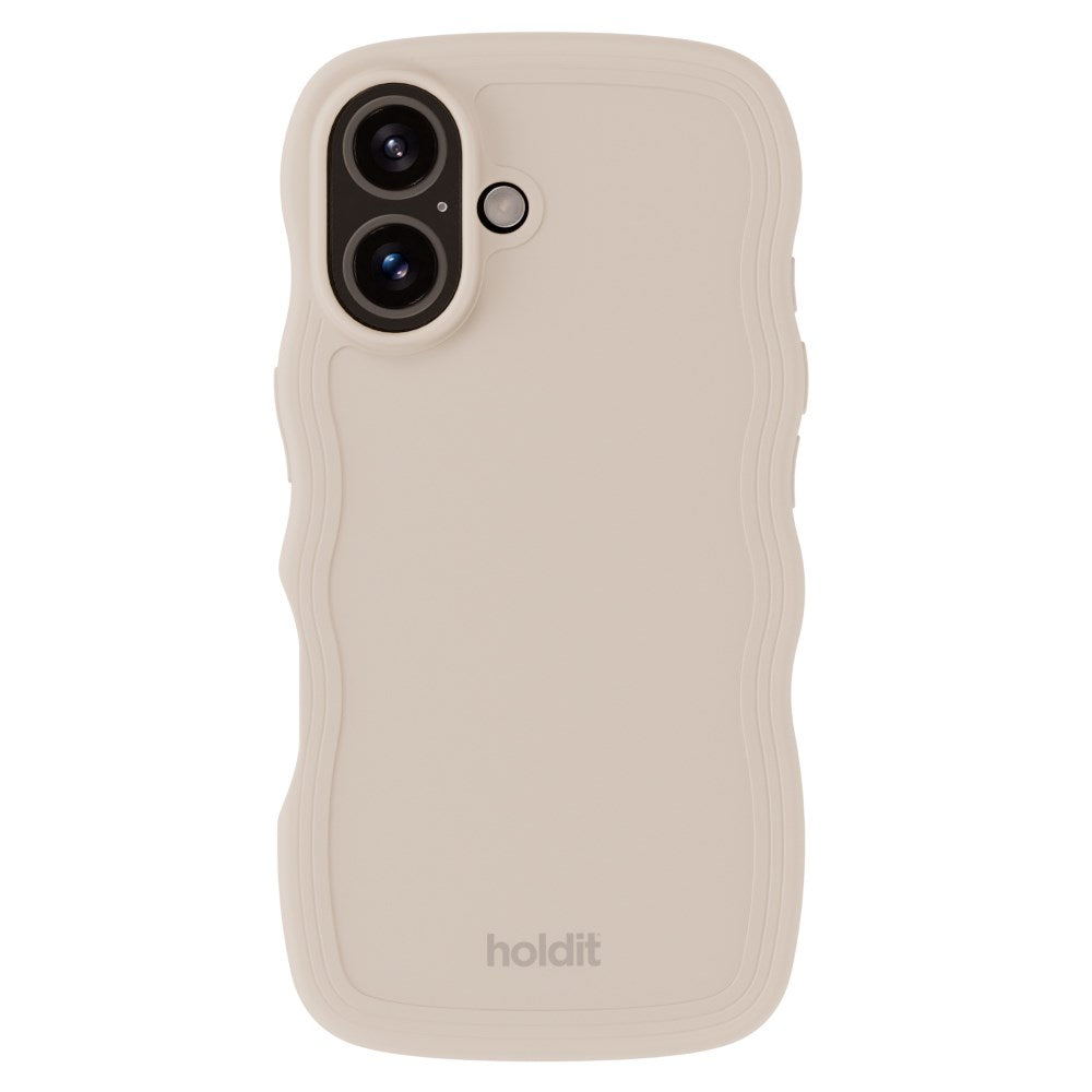 Holdit iPhone 16 Wavy Cover - Beige