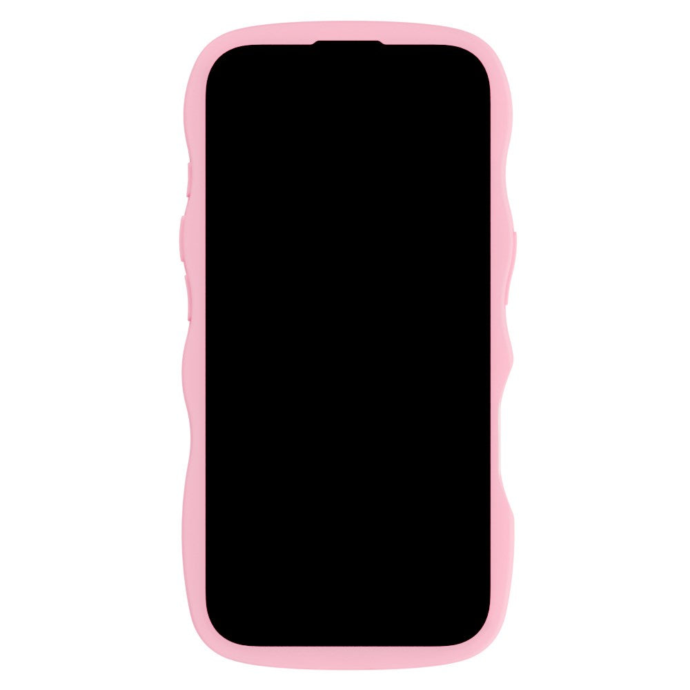 Holdit iPhone 16 Wavy Cover - Pink  / Transparent