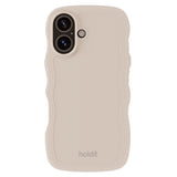 Holdit iPhone 16 Plus Wavy Cover - Beige