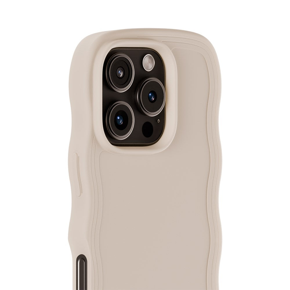 Holdit iPhone 16 Pro Wavy Cover - Light Beige