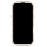 Holdit iPhone 16 Pro Wavy Cover - Light Beige / Transparent