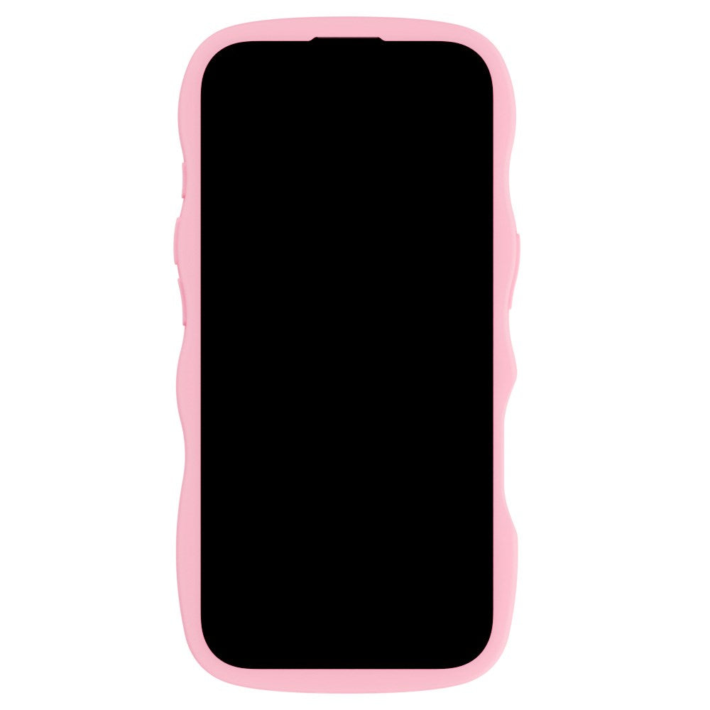 Holdit iPhone 16 Pro Max Wavy Cover - Pink / Transparent