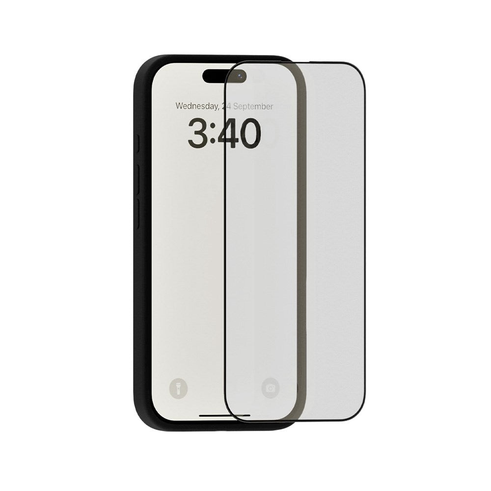 iPhone 16 Pro Max Holdit Hærdet Glas Skærmbeskyttelse 9H - Sort Kant