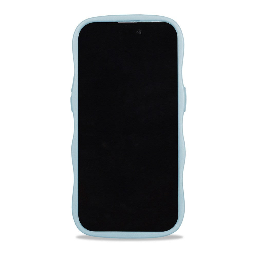Holdit iPhone 15 / 14 / 13 Wavy Cover - Mineral Blue / Transparent