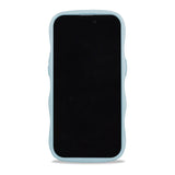 Holdit iPhone 15 / 14 / 13 Wavy Cover - Mineral Blue / Transparent