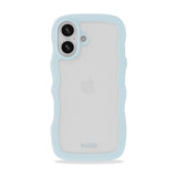 Holdit iPhone 16 Wavy Cover - Mineral Blue / Transparent