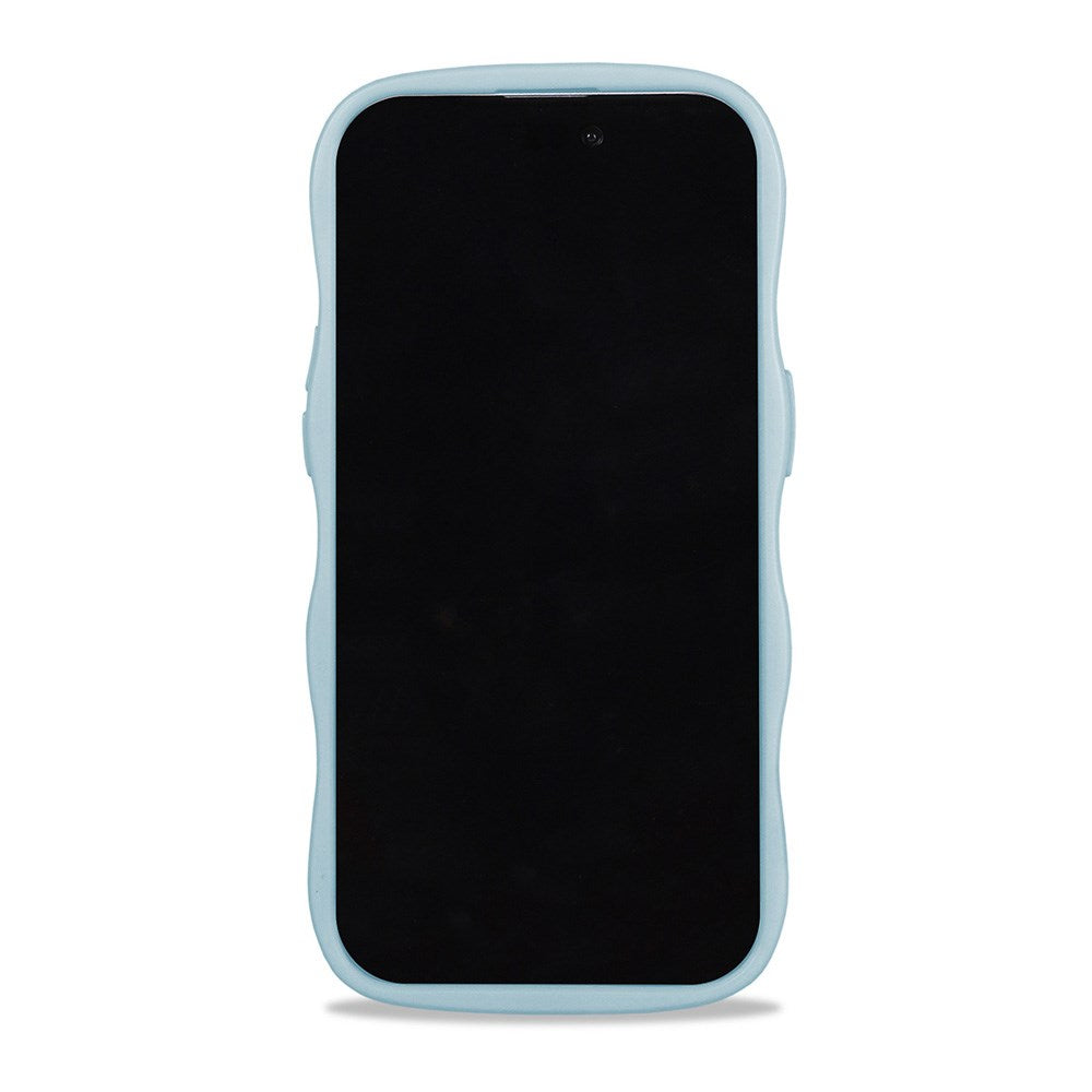 Holdit iPhone 15 Pro Max Wavy Cover - Mineral Blue / Transparent
