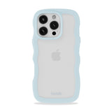 Holdit iPhone 16 Pro Max Wavy Cover - Mineral Blue / Transparent