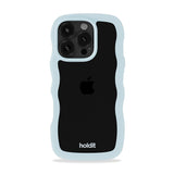 Holdit iPhone 16 Pro Max Wavy Cover - Mineral Blue / Transparent