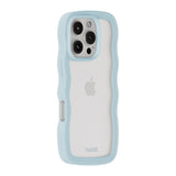 Holdit iPhone 16 Pro Max Wavy Cover - Mineral Blue / Transparent