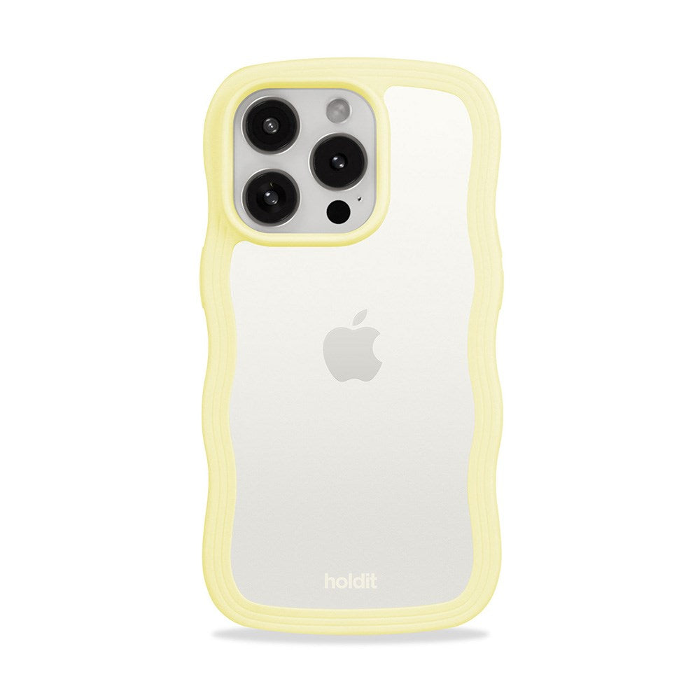 Holdit iPhone 15 Pro Max Wavy Cover - Lemonade / Transparent