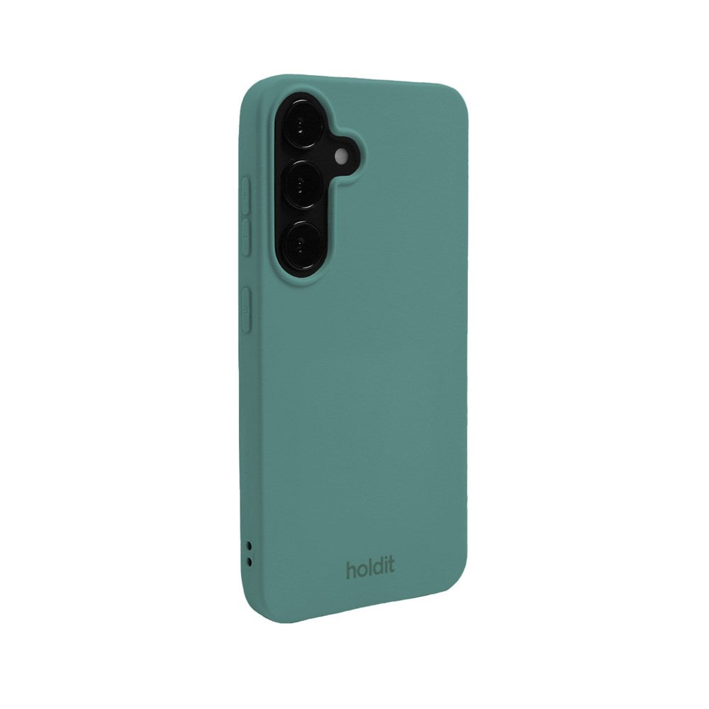 Holdit Samsung Galaxy S25 Soft Touch Silikone Cover - Moss Green
