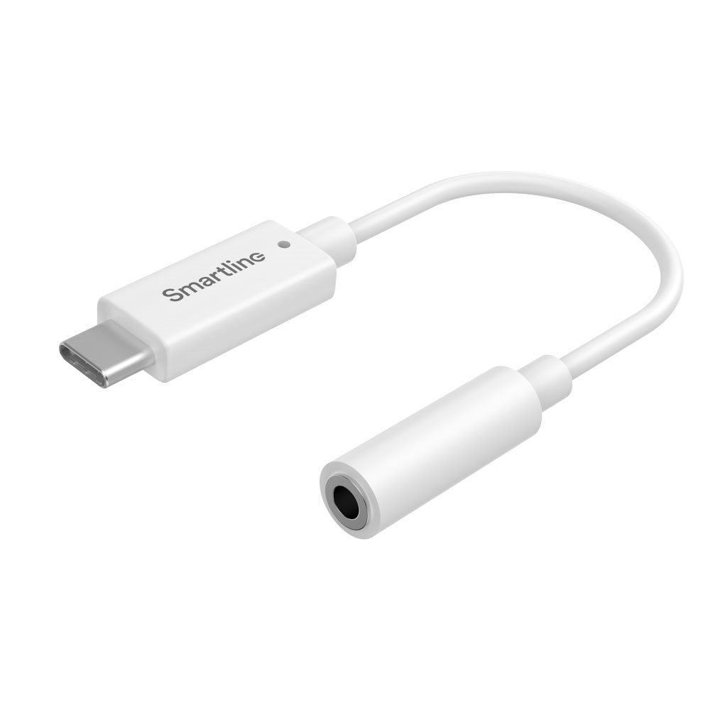 Smartline Adapter - USB-C til Jackstik (3.5mm) - 13cm - Hvid