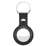 KeyBudz AirTag Nøglering - Snap Ring - 1 Pack - Imiteret Læder - Sort