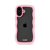 iPhone 17 Holdit Wavy Cover - Pink / Transparent