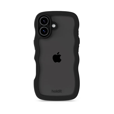 iPhone 17 Holdit Wavy Cover - Black / Transparent