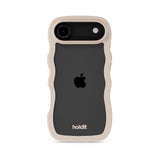 iPhone Air Holdit Wavy Cover - Light Beige / Transparent