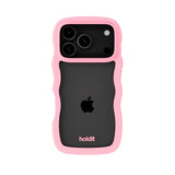 iPhone 17 Pro Max Holdit Wavy Cover - Pink / Transparent