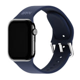 Apple Watch (38/40/SE/41/42mm) Holdit Silikone Rem m. Spændelukning - Navy Blue