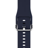 Apple Watch (38/40/SE/41/42mm) Holdit Silikone Rem m. Spændelukning - Navy Blue