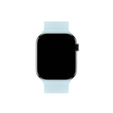 Apple Watch (42/44/SE/45/46/49mm) Holdit Silikone Rem m. Magnetlukning - Grå / Blå