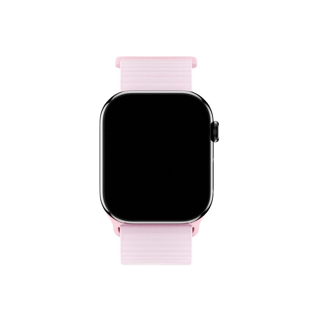 Apple Watch (42/44/SE/45/46/49mm) Holdit Nylon Rem - Lyserød