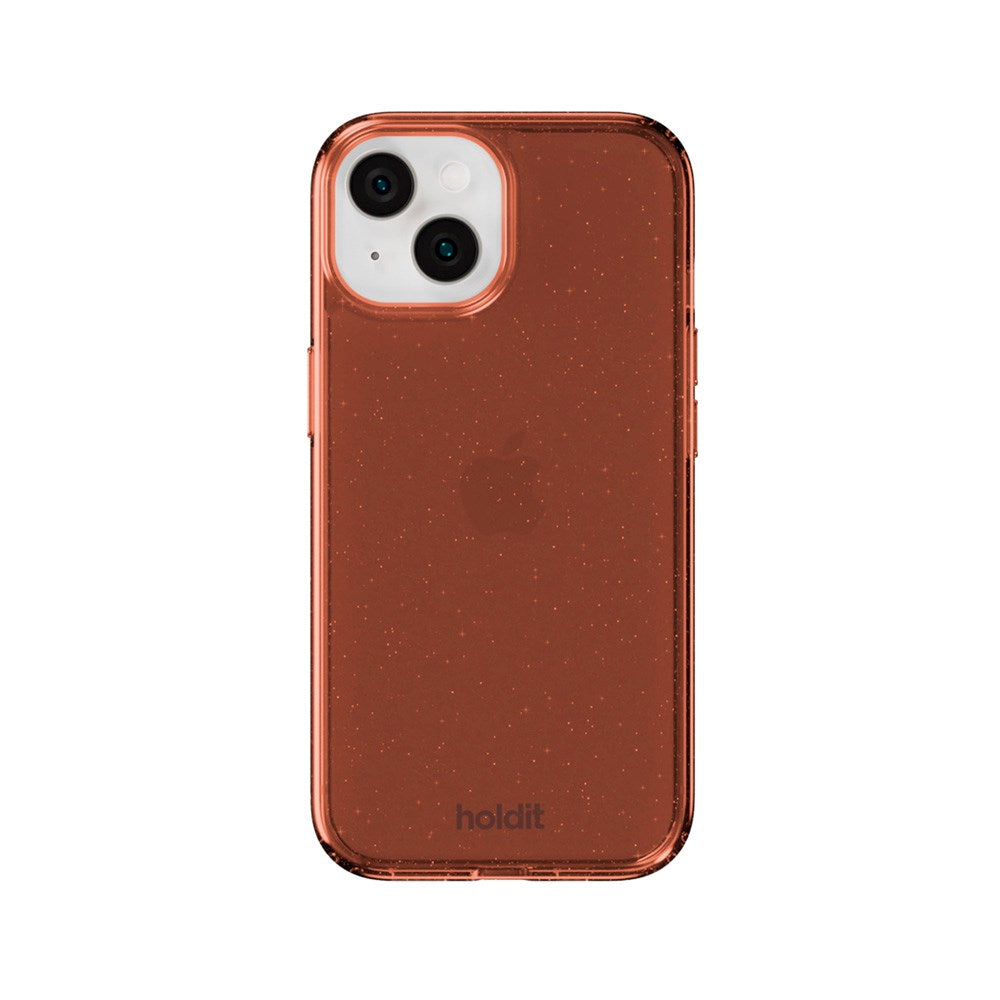 iPhone 17e / 16e / 15 / 14 / 13 Holdit Glitter Cover - Amber