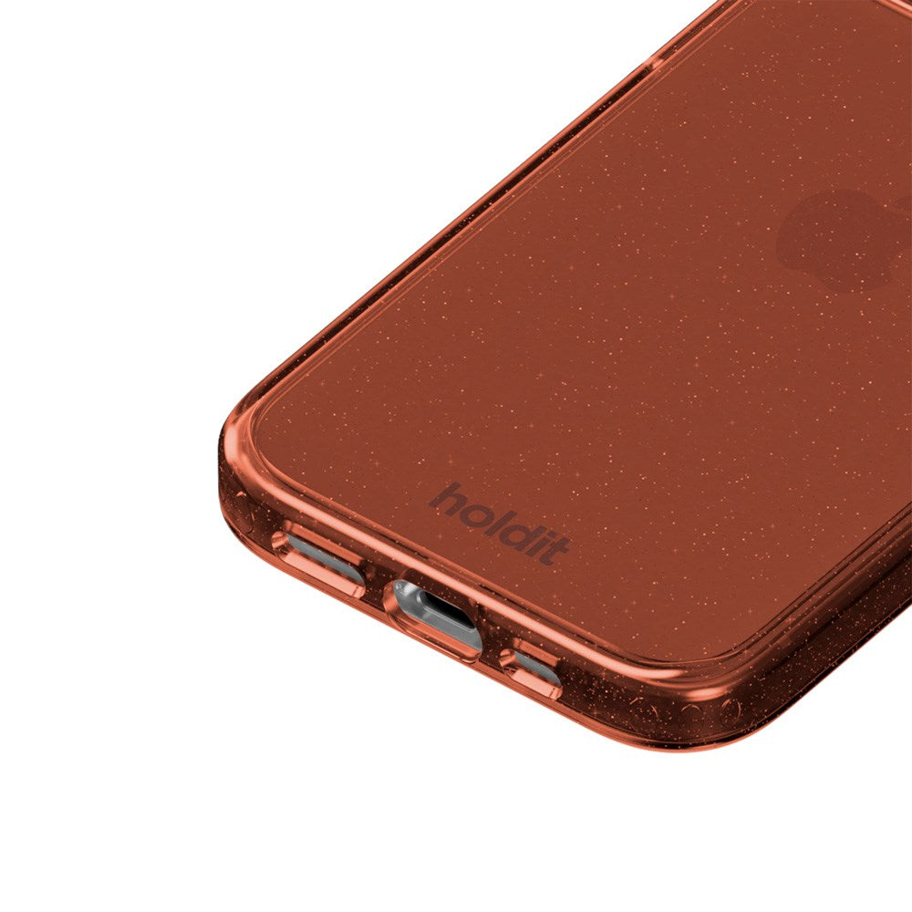 iPhone 17e / 16e / 15 / 14 / 13 Holdit Glitter Cover - Amber