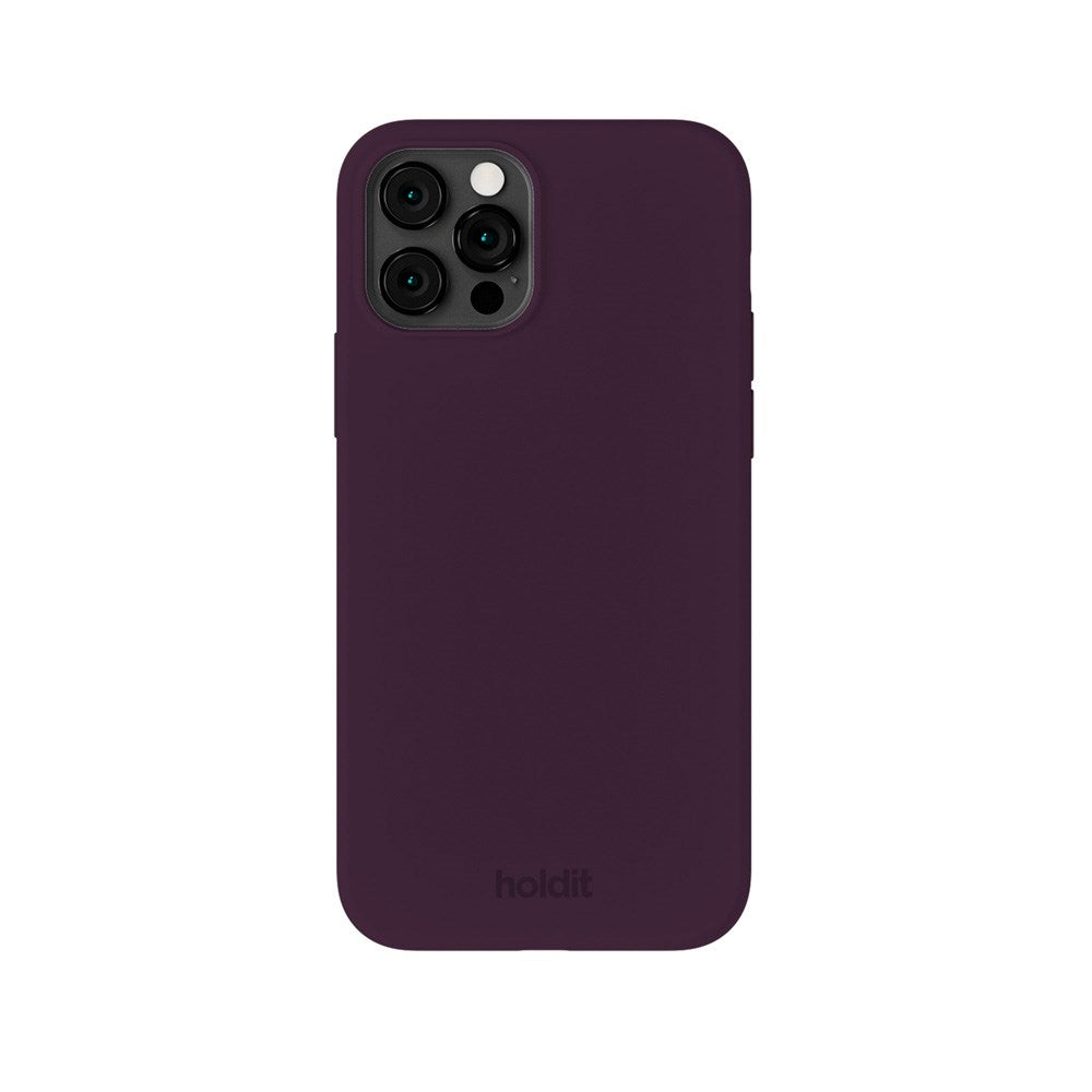 Holdit iPhone 12 / 12 Pro Soft Touch Silikone Mobil Cover - Deep Plum
