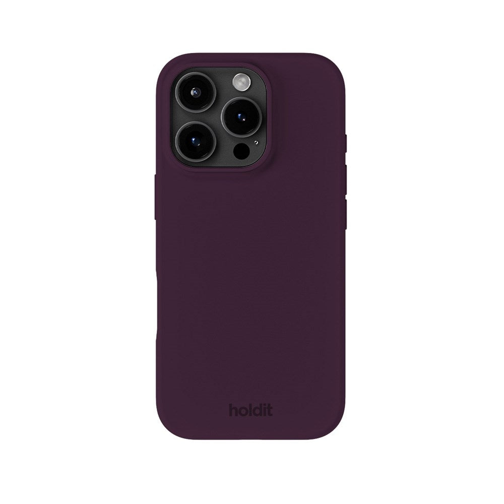 Holdit iPhone 16 Pro Soft Touch Silikone Mobil Cover - Deep Plum