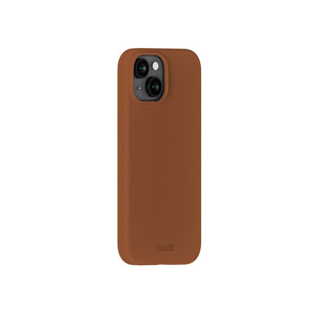 Holdit iPhone 15 Soft Touch Silikone Mobil Cover - Almond Brown