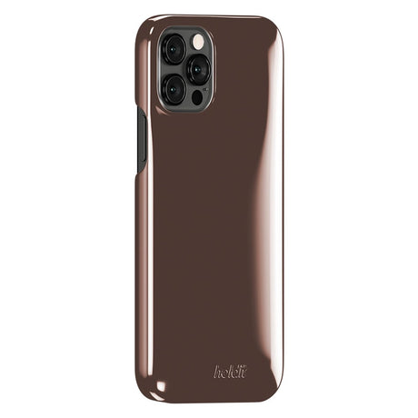 iPhone 12 / 12 Pro Holdit Puffy Case - Chocolate