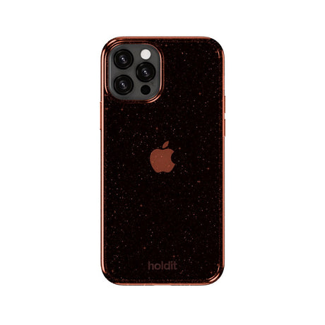 iPhone 12 / 12 Pro Holdit Glitter Cover - Amber