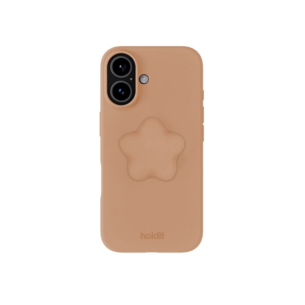 3D Holdit Silicone Sticker - Stjerne - Beige