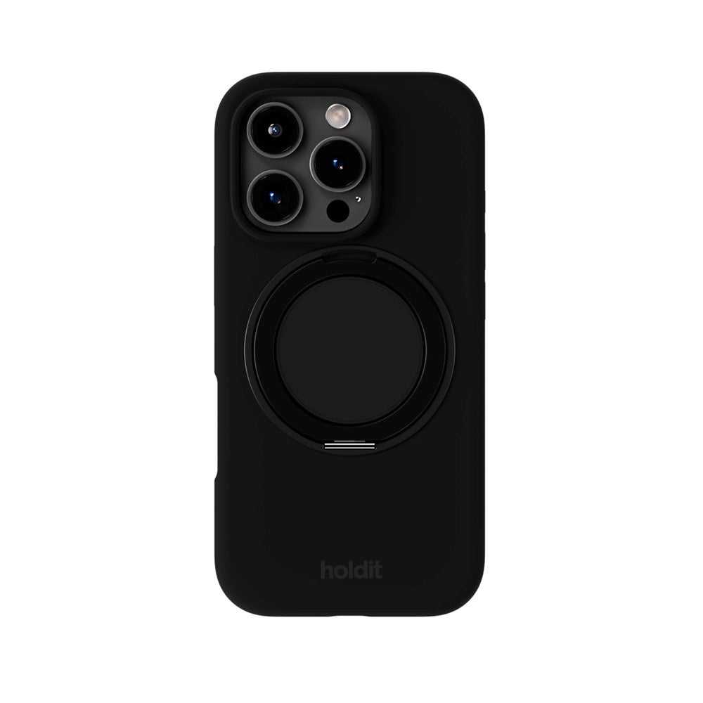 iPhone 16 Pro Holdit Silikone Stand Cover - Black