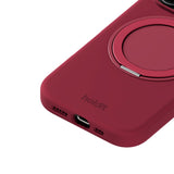 iPhone 16 Pro Holdit Silikone Stand Cover - Red Velvet
